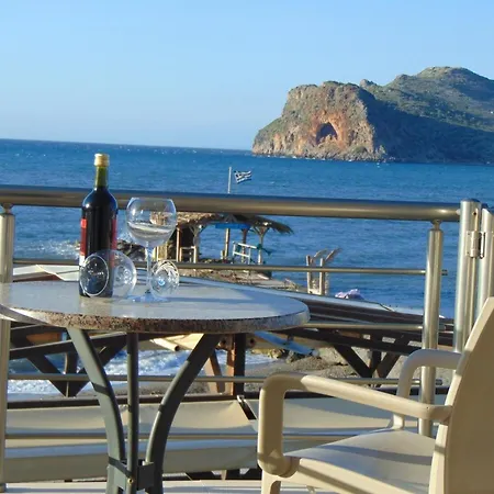 Comfy Beachfront Litinas Casa With Seaview Chania  Exterior photo